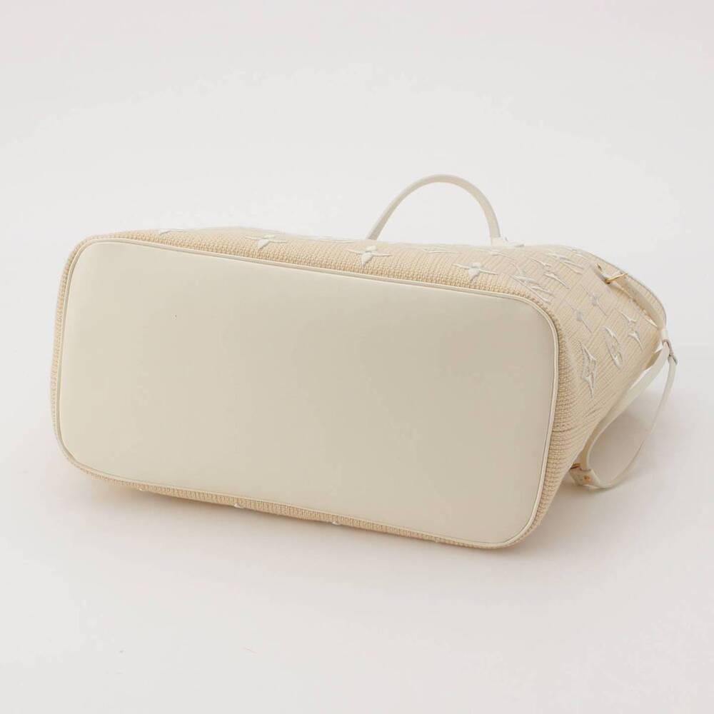 Louis Vuitton Monogram Leather Brown Neverfull By the Pool Tote Bag Beige Tan - Picture 5 of 6